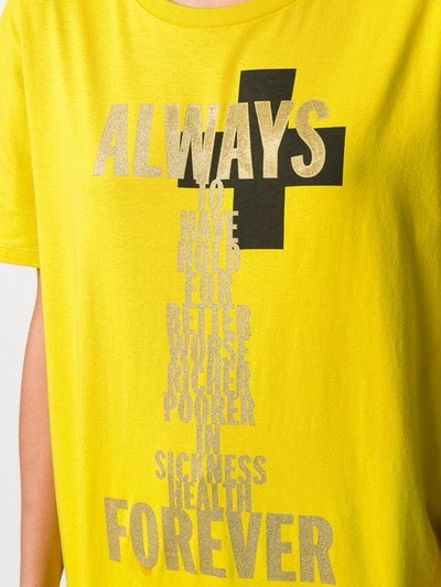 A.F.VANDEVORST ALWAYS FOREVER T恤 - 黄色