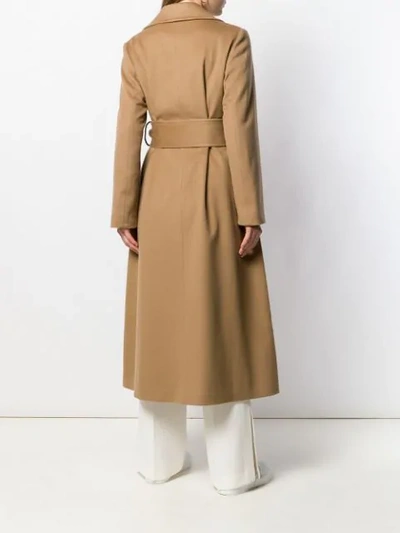 Shop Alberto Biani Double-breasted Coat In Neutrals