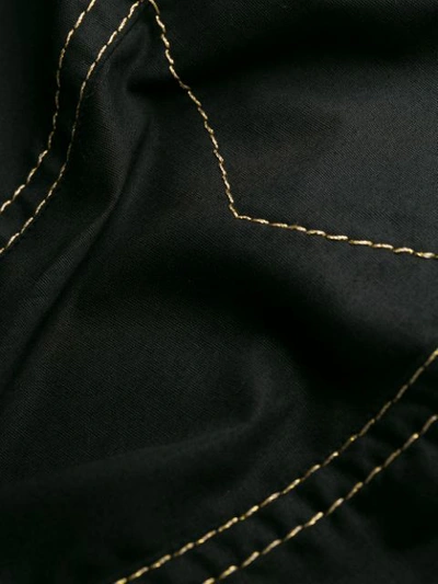 Shop Versace Jeans Couture Denim Western Shirt In Black