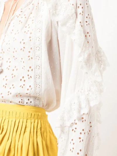 Shop Ulla Johnson Ruffled Broderie Anglaise Blouse In White