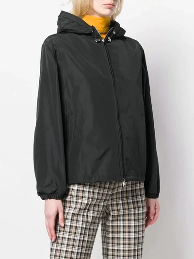 Shop Moncler Hooded Alexandrite Jacket In Black