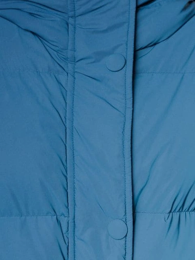 Shop Ienki Ienki Belted Puffer Jacket In Blue