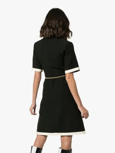 Shop Gucci Kleid Mit Kettendetail In Black