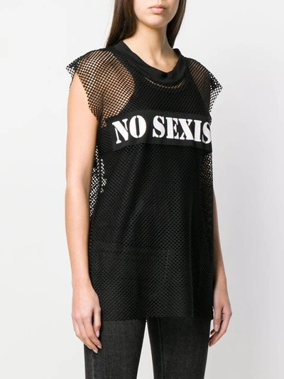 Shop Marlies Dekkers No Sexism String T-shirt In Black