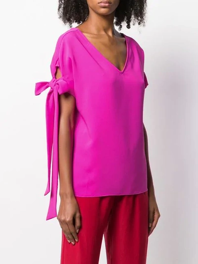 Shop P.a.r.o.s.h . Bow Detail Top - Pink
