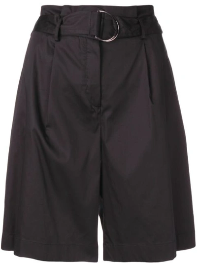 Shop Barba Relaxed Belted Yacht Shorts - Black