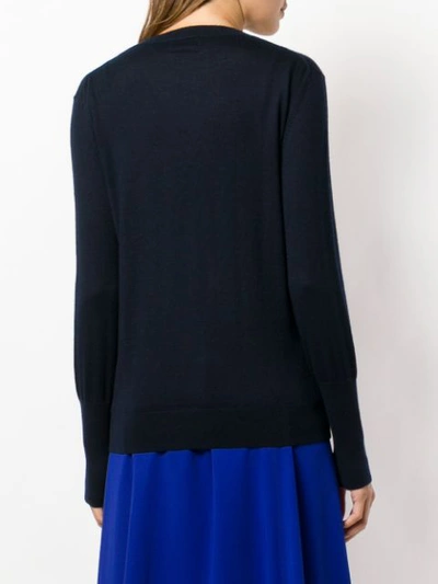 ALLUDE KNITTED TOP - 蓝色