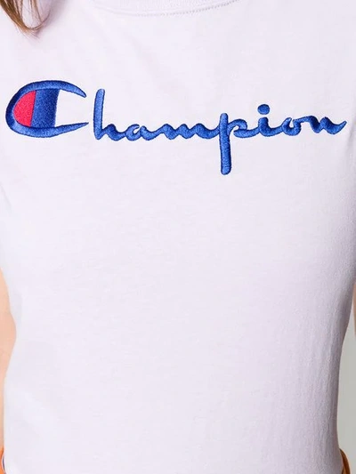 Shop Champion Embroidered Logo T-shirt - Purple