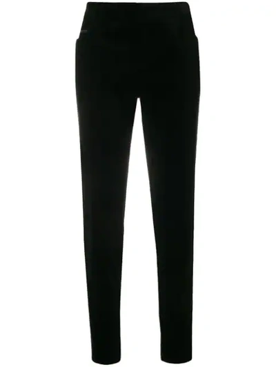 Shop Saint Laurent Corduroy Trousers In Black