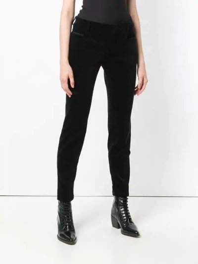 Shop Saint Laurent Corduroy Trousers In Black