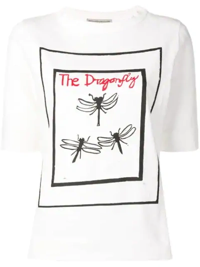 Shop Holland & Holland The Dragonfly Print T-shirt In White