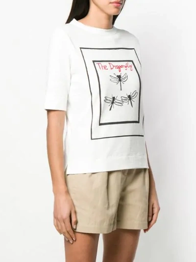 Shop Holland & Holland The Dragonfly Print T-shirt In White