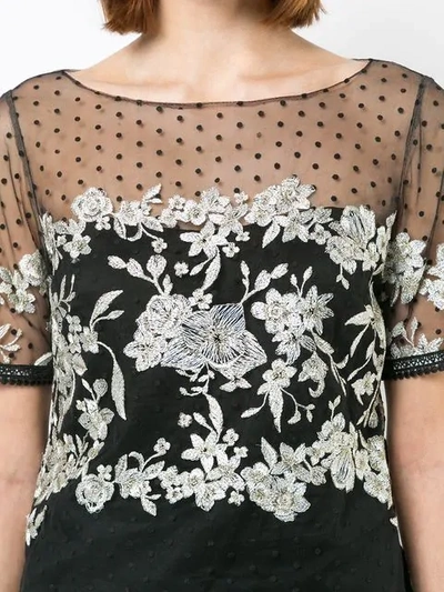 embroidered tulle blouse