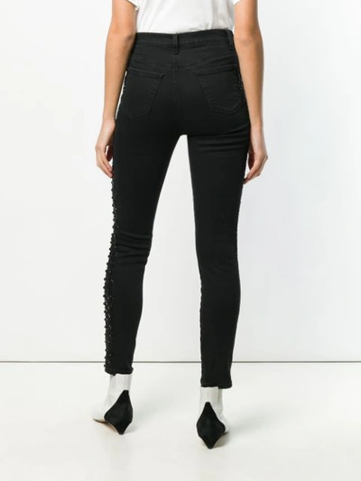 Shop Amen Bead Embroidered Skinny Jeans In Black
