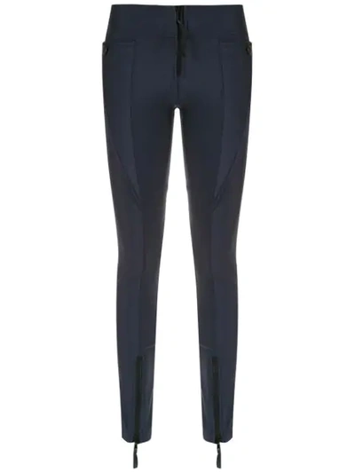 Shop Andrea Bogosian Panelled Leggings In Blue