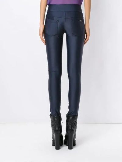 Shop Andrea Bogosian Panelled Leggings In Blue