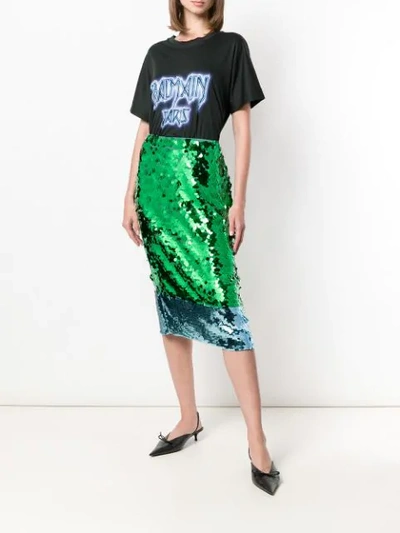 Shop N°21 Nº21 Sequin Pencil Skirt - Green