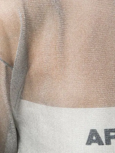 Shop Artica Arbox Cropped-pullover Mit Sheer-effekt In Grey