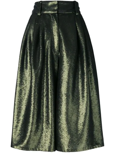MARC JACOBS MICRO-SEQUIN CULOTTE TROUSERS - 绿色