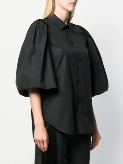 Shop Neil Barrett Ruffle Sleeve Blouse In Black