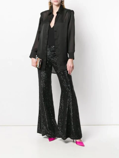 Shop Alberta Ferretti Studded Trousers In Black