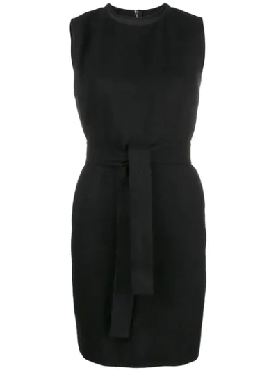 Shop Rick Owens Belted Dress In Black