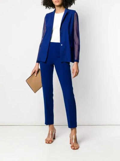 Shop D-exterior Lightweight Fitted Jacket In Blue