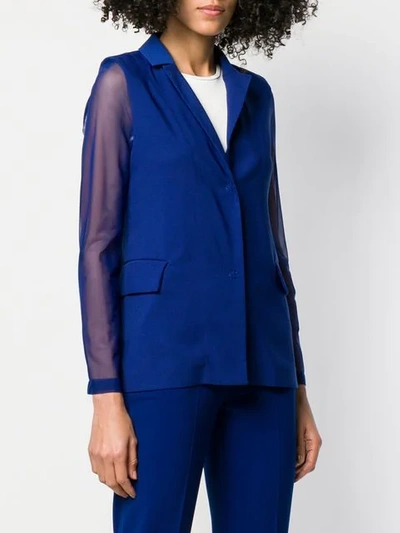 Shop D-exterior Lightweight Fitted Jacket In Blue