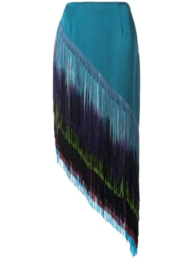 Shop Romance Was Born Goddess Fringe Skirt In Green