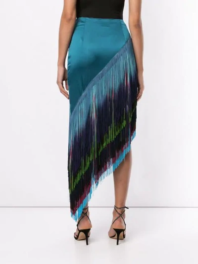 Shop Romance Was Born Goddess Fringe Skirt In Green