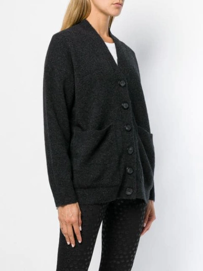 Shop Moncler Buttoned Cardigan In Black