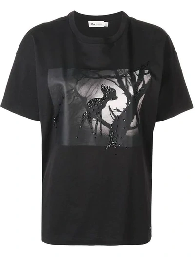 COACH DISNEY BAMBI PRINT T-SHIRT - 黑色