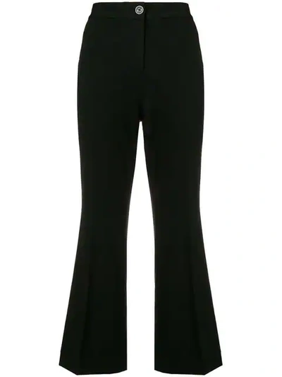 Shop Michael Michael Kors Cropped Tailored Trousers In Black