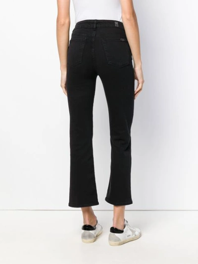 Shop 7 For All Mankind Cropped Bootcut Jeans - Black
