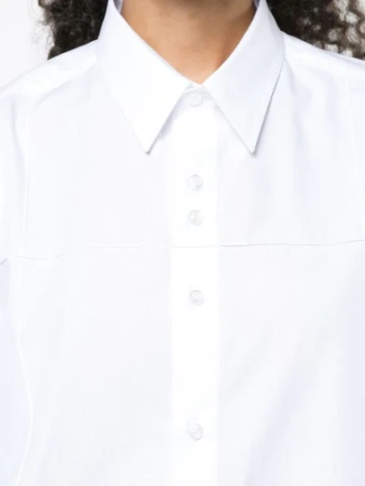 Shop Wales Bonner Paneled Short Sleeved Shirt In White