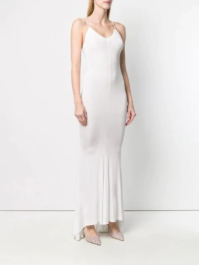 Shop Alexandre Vauthier Fitted Long Dress In White