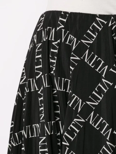 Valentino Vltn Print Skirt In Black