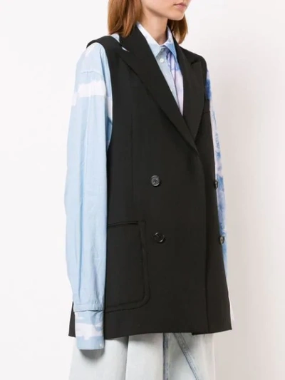 Shop Proenza Schouler Wool Suiting Vest In Black