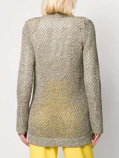 Shop Marc Jacobs Knitted Cardigan Coat In Gold