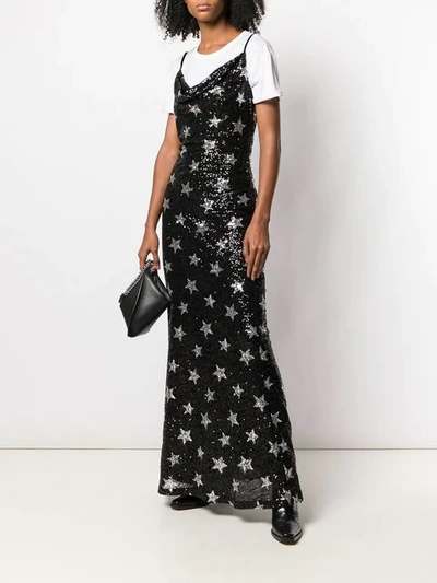 Shop Ainea Star Party Dress In Black