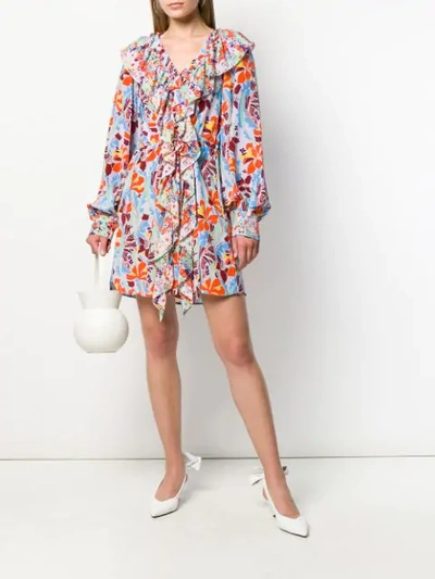 Shop Stine Goya Skylar Daffodil Print Dress In Blue