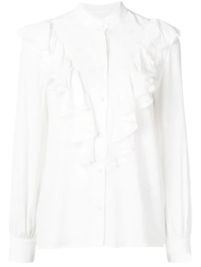 MSGM 荷叶边罩衫 - 白色