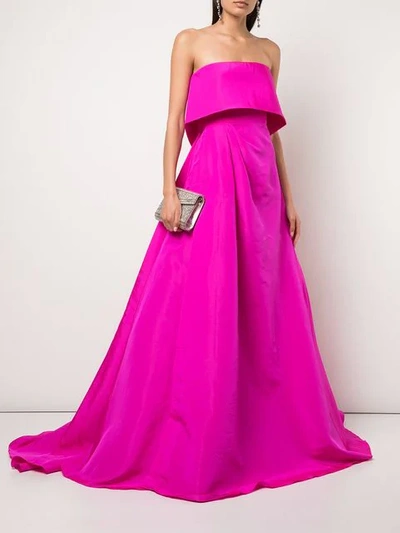 Shop Alex Perry Strapless Gown In Pink