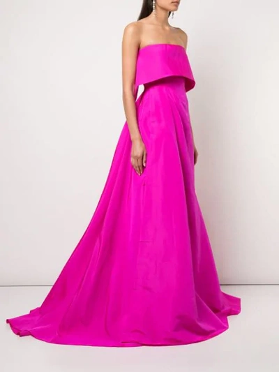 Shop Alex Perry Strapless Gown In Pink