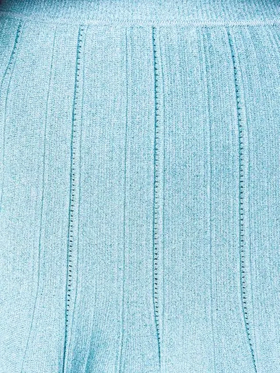 Shop Alberta Ferretti Fitted Flared Skirt In Blue