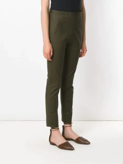 Shop Andrea Marques Cropped-zigarettenhose In Green