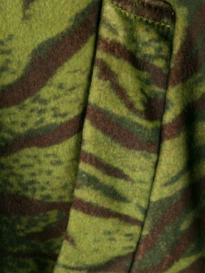 Pre-owned Jean Paul Gaultier 斑马纹大衣 In Green