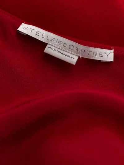 Shop Stella Mccartney Silk Midi Dress In Red