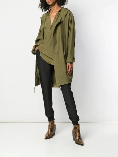 Shop A.f.vandevorst Oversized Hooded Coat In Green