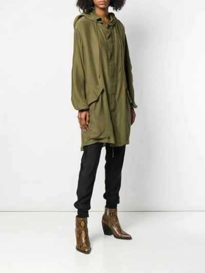 Shop A.f.vandevorst Oversized Hooded Coat In Green